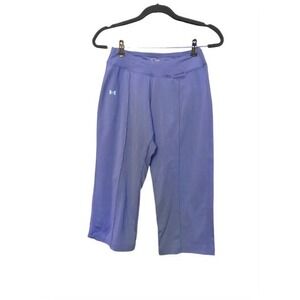 Under Armour Blue Capri Leggings High Waist Cropped Compression Pants Women's S